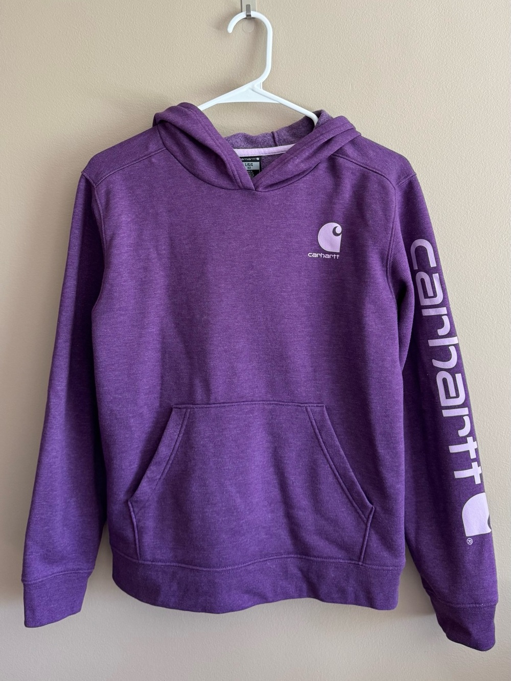 Carhartt Purple Pullover Hoodie, Size Kids/Girls Size 12 Large